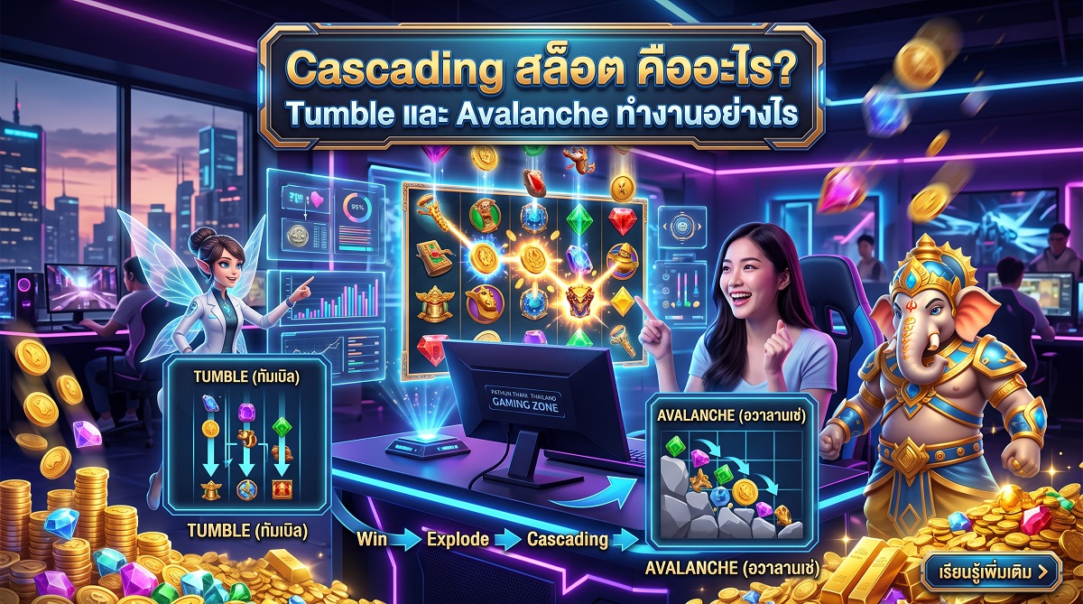 Cascading สล็อต คืออะไร Tumble และ Avalanche ทำงานอย่างไร