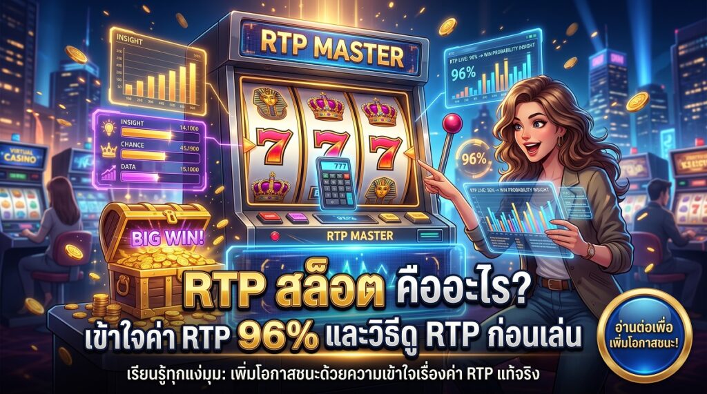 RTP สล็อต คืออะไร เข้าใจค่า RTP 96% และวิธีดู RTP ก่อนเล่น