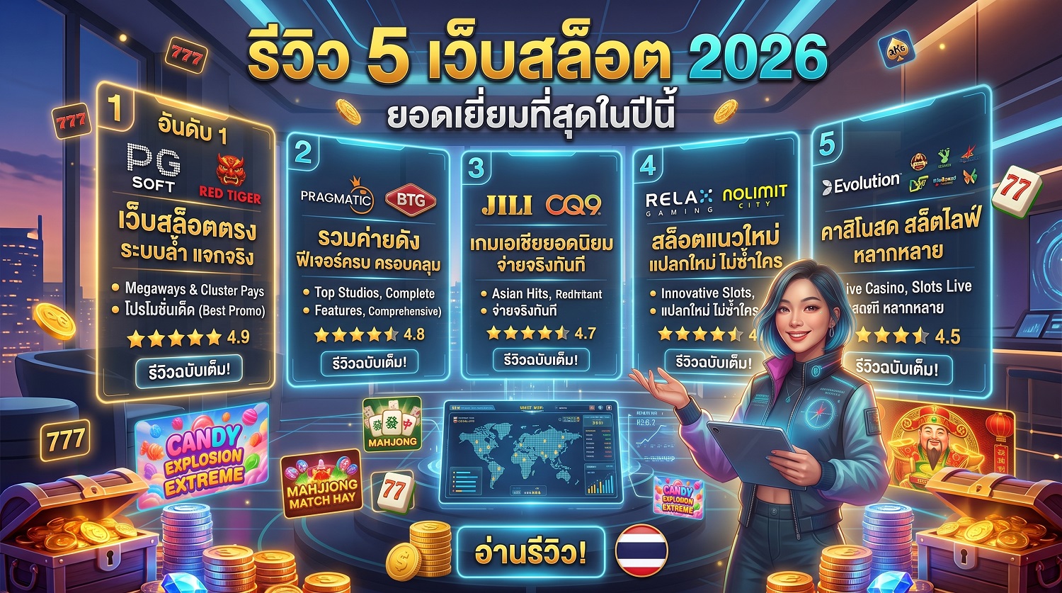 รีวิว 5 เว็บสล็อต 2026