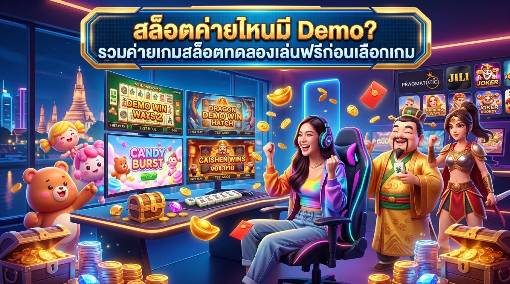 สล็อตค่ายไหนมี Demo รวมค่ายเกมสล็อตทดลองเล่นฟรีก่อนเลือกเกม