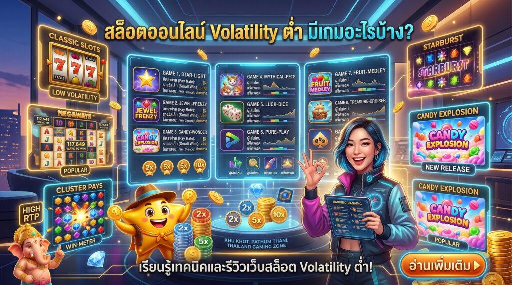 สล็อตออนไลน์ Volatility ต่ำ